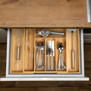 ‌Bamboo Drawer Organizer (収納トレー)